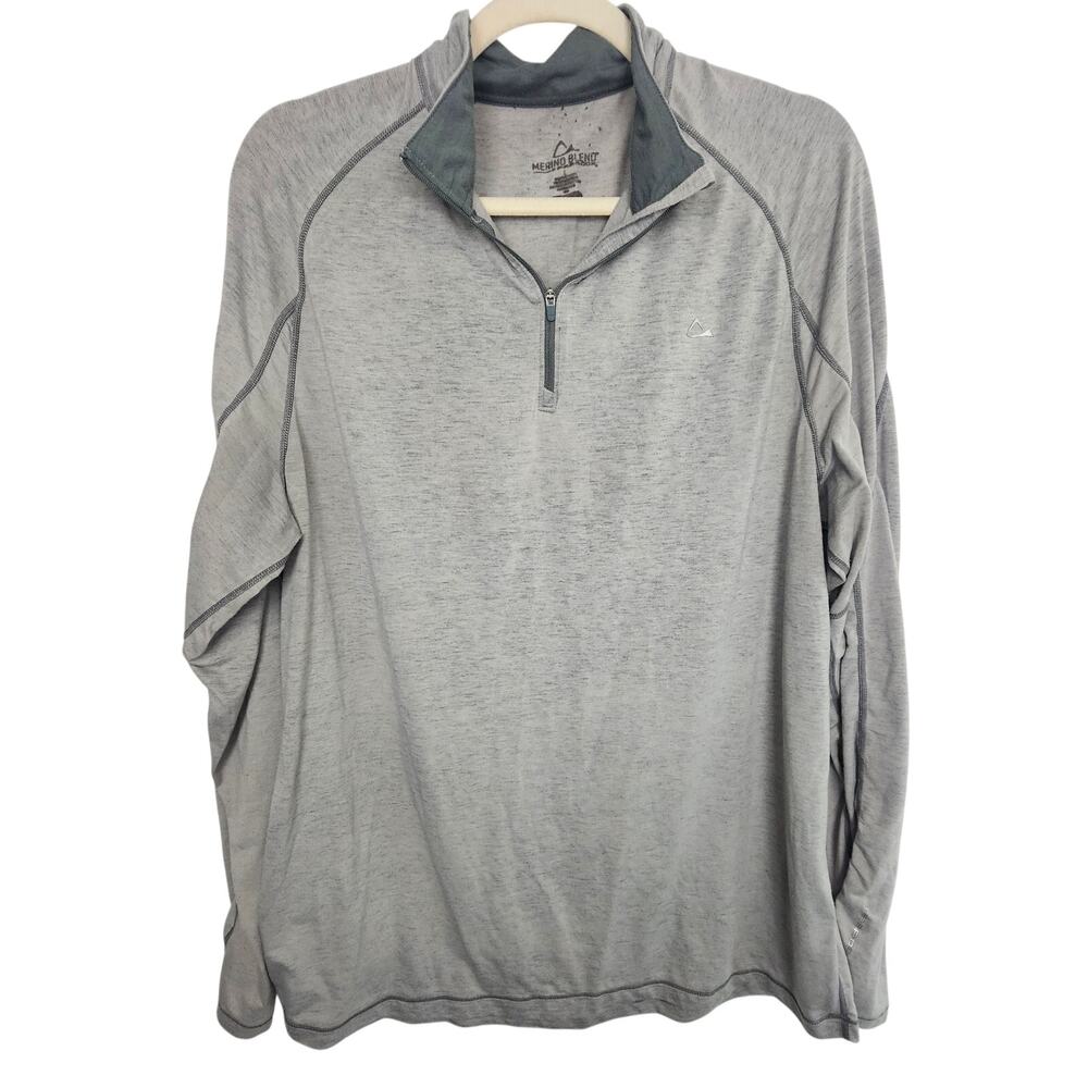 Paradox Mens Merino Wool Blend Base Layer Shirt Sz L Dri Release Outdoor Hiking
